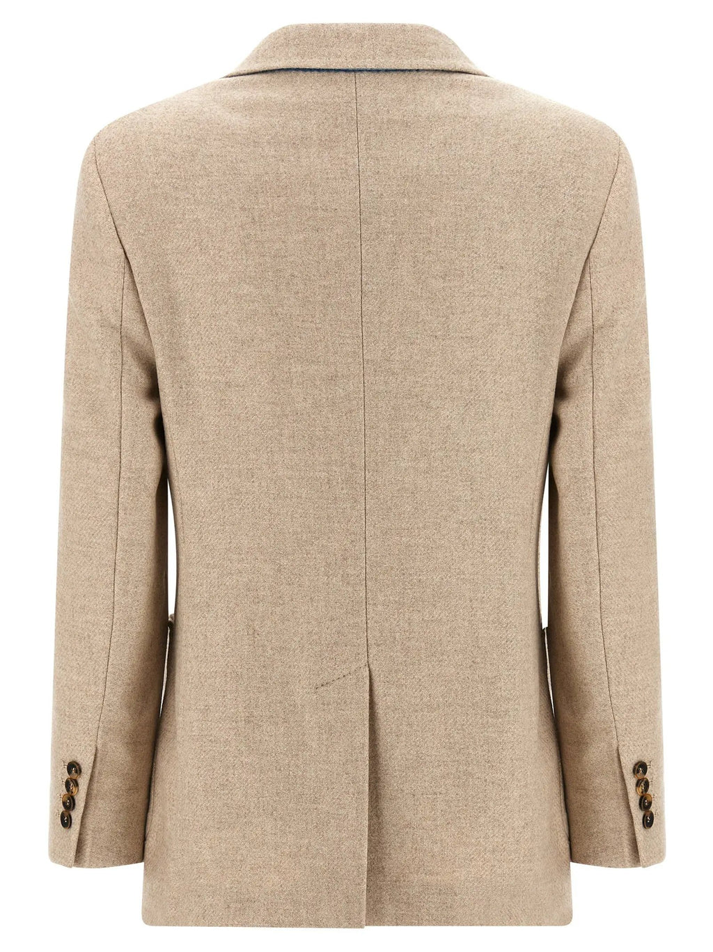 Max Mara Beige Alpaca Leather Blazer