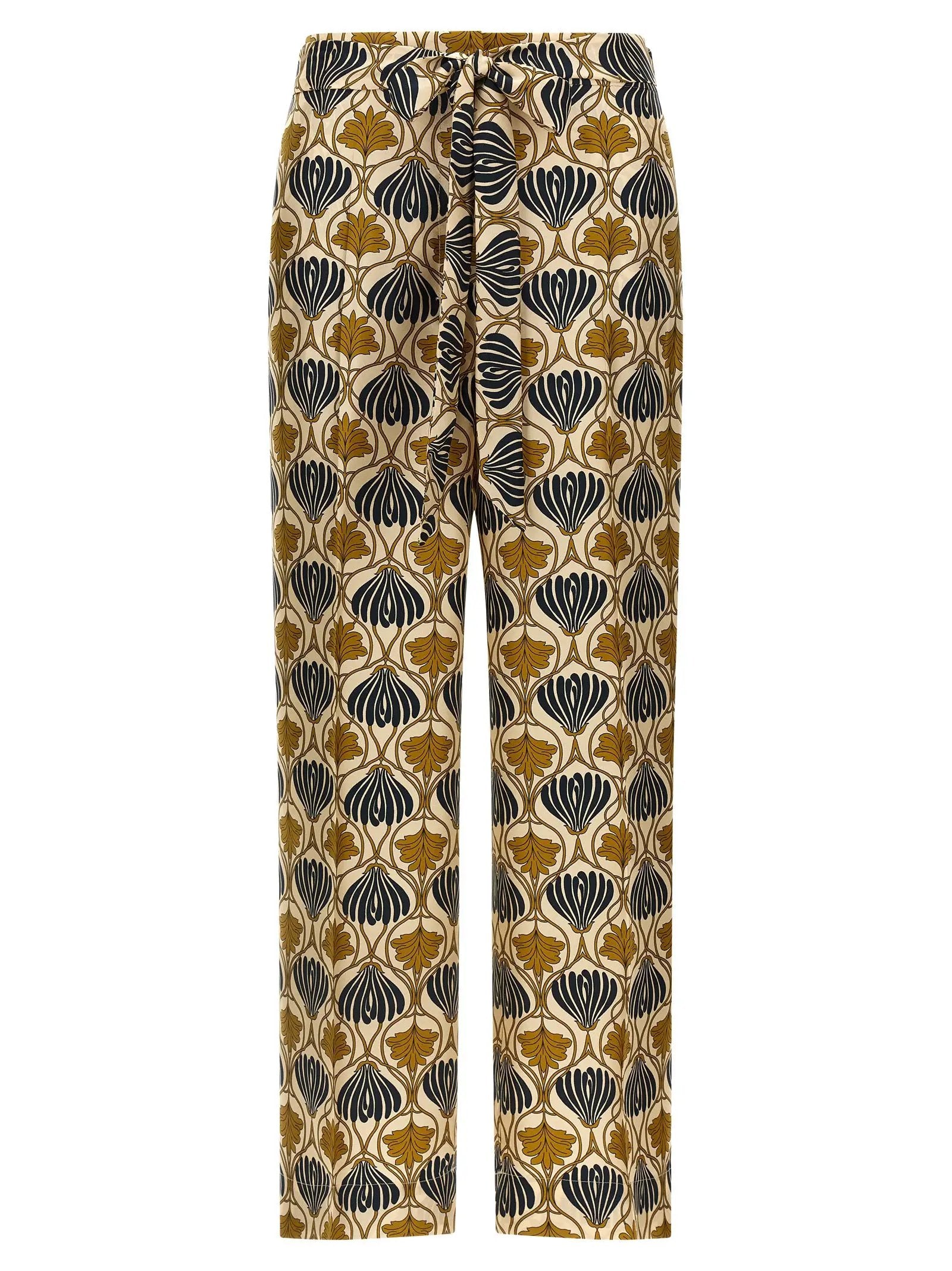 Max Mara Bicolor Silk Casual Pants