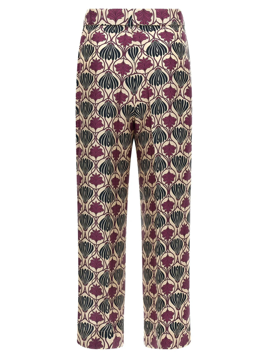 Max Mara Purple Silk Casual Pants