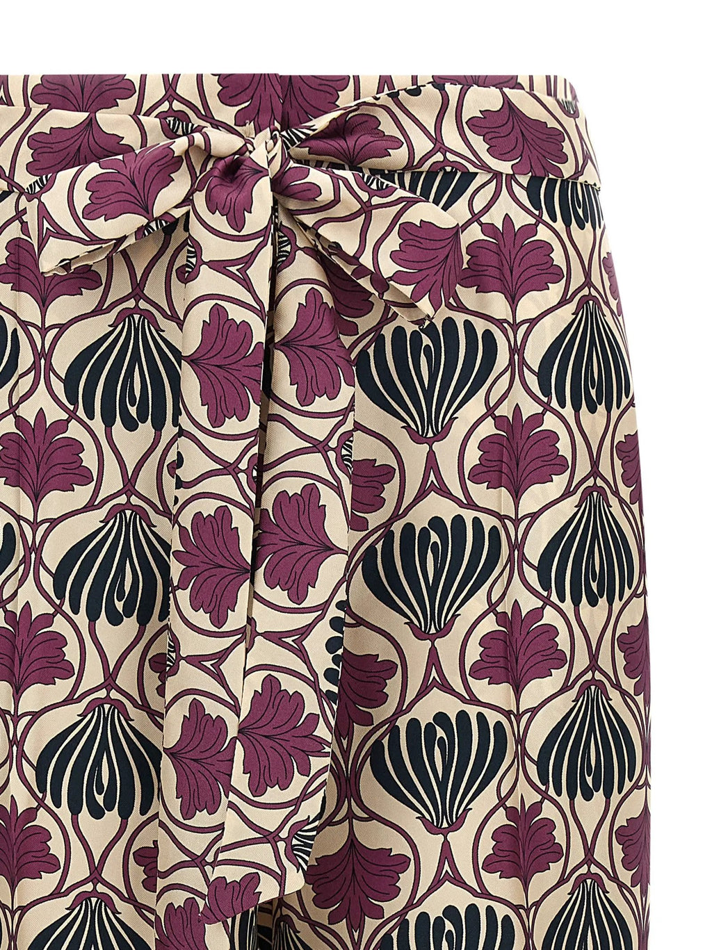 Max Mara Purple Silk Casual Pants