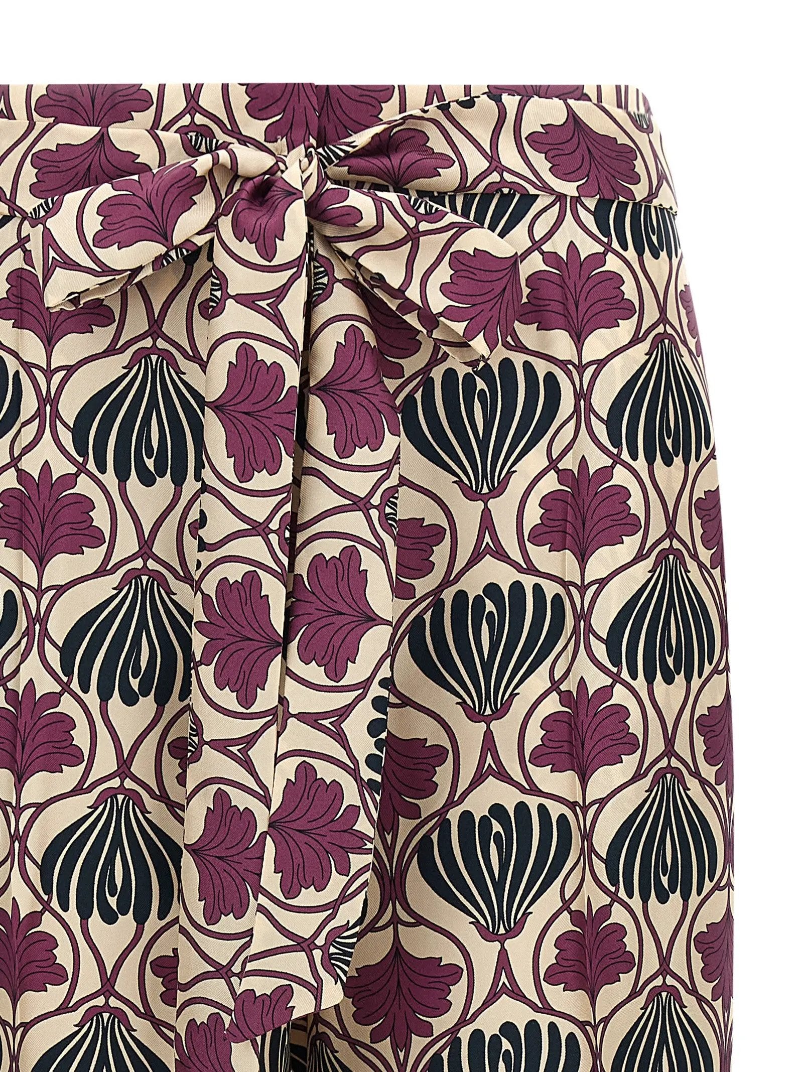 Max Mara Purple Silk Casual Pants