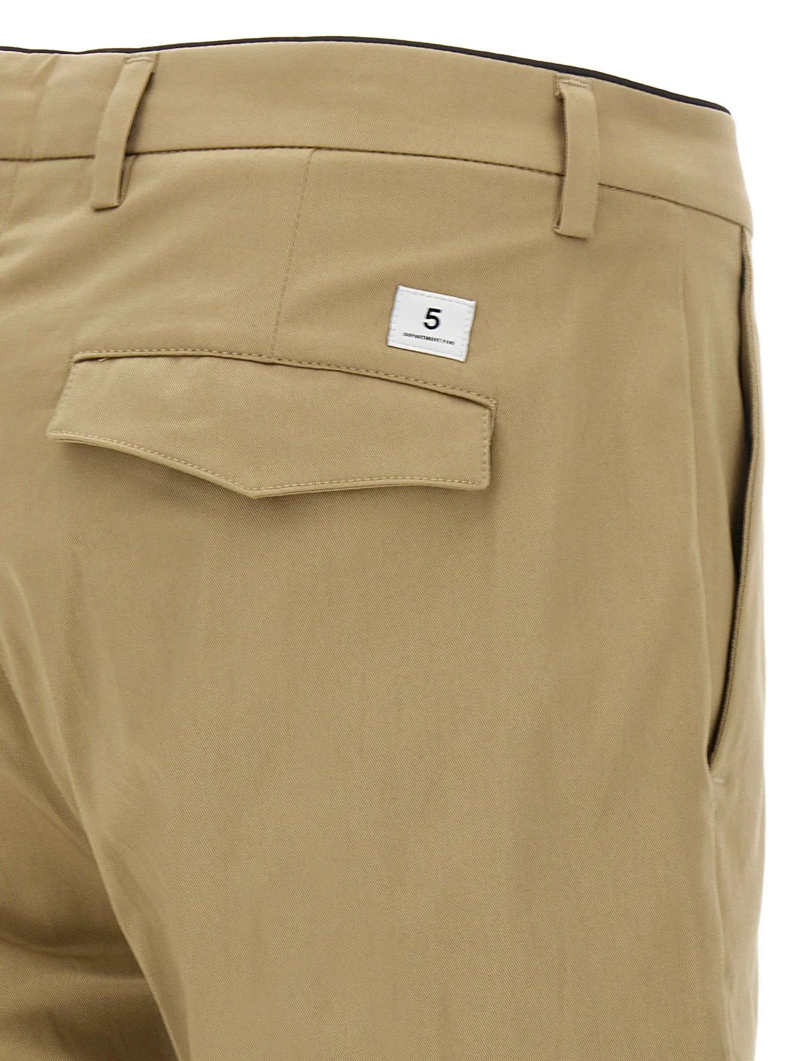 Department 5 Beige Cotton Cropped Pants