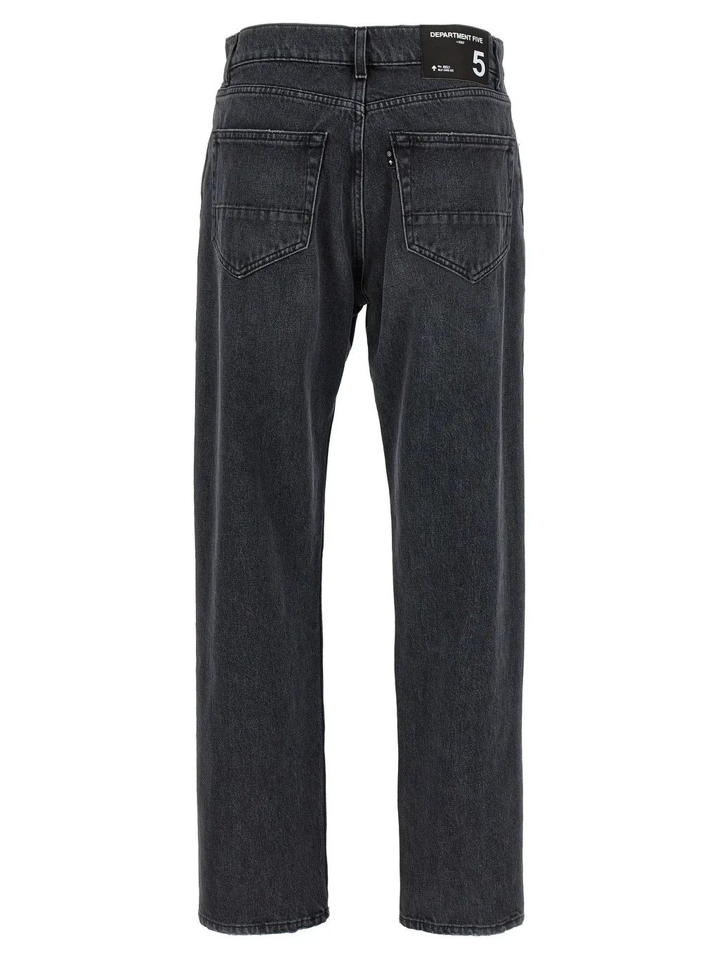 Department 5 Black Cotton Straight-Leg Jeans