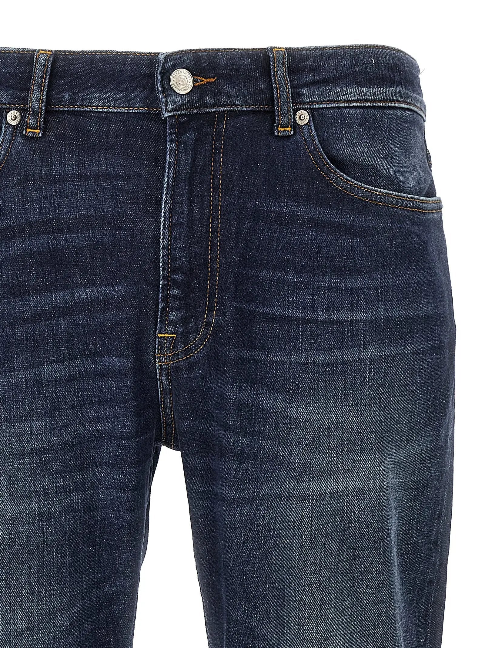 Department 5 Blue Cotton Straight-Leg Jeans