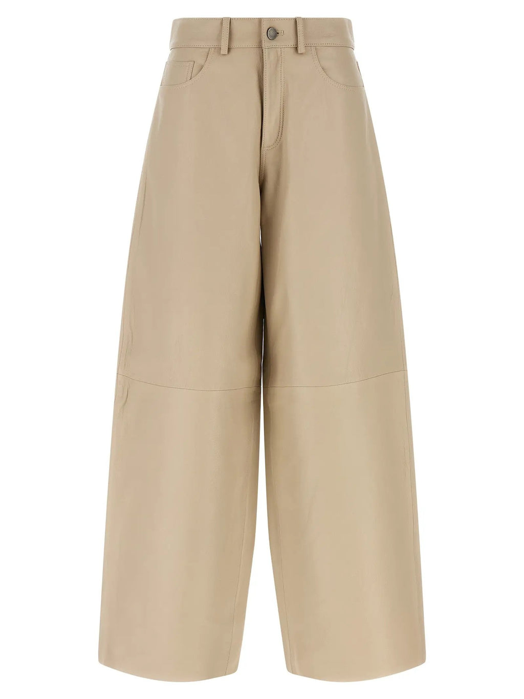 Haikure Beige Leather Pants