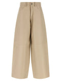 Haikure Beige Leather Pants