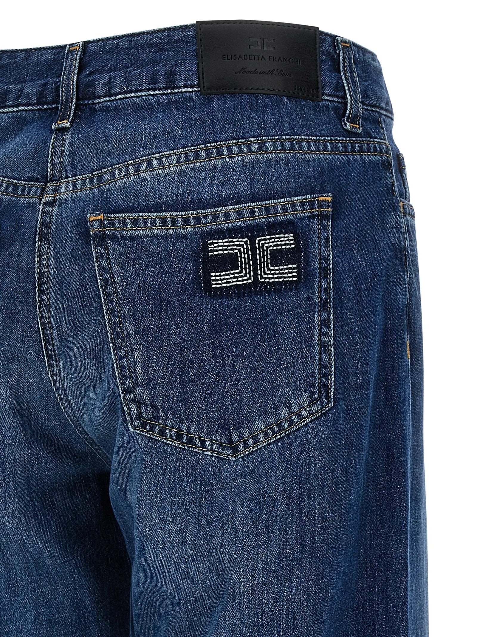 Elisabetta Franchi Blue Cotton Jeans Denim
