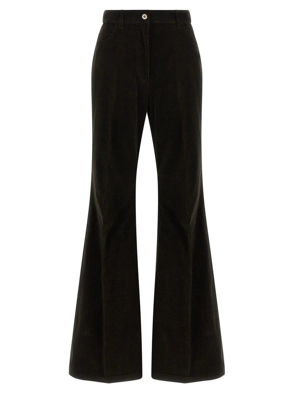 Ferragamo Brown Cotton Flared Pants
