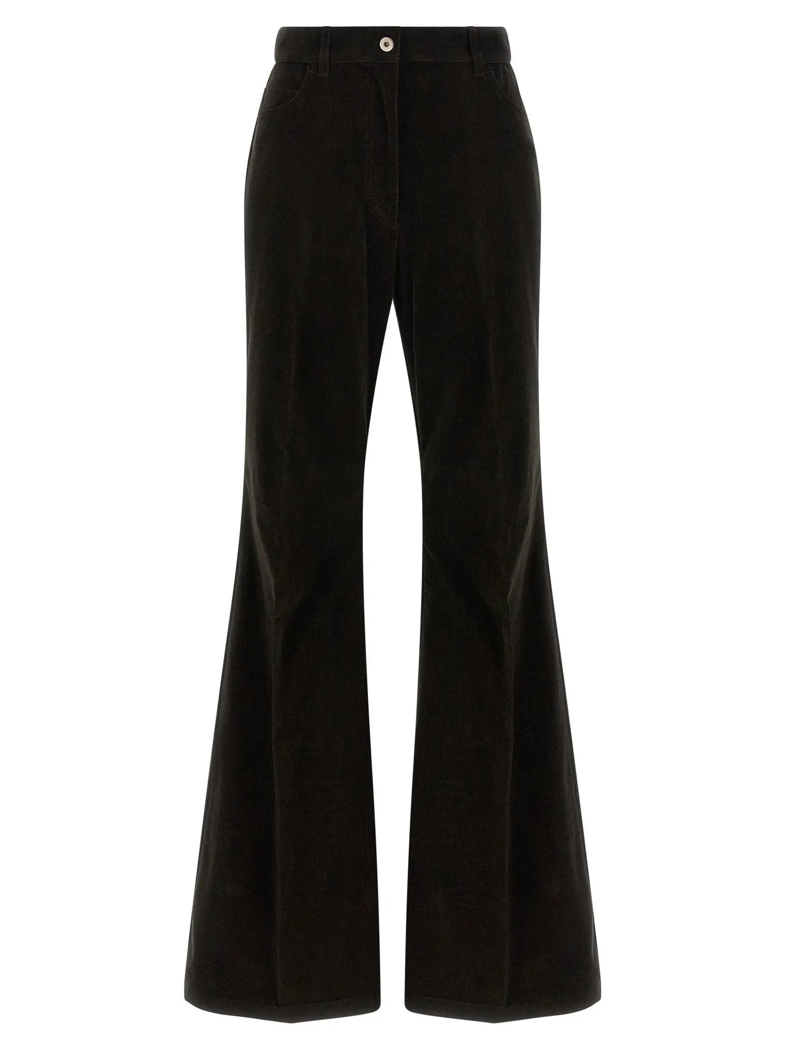 Ferragamo Brown Cotton Flared Pants