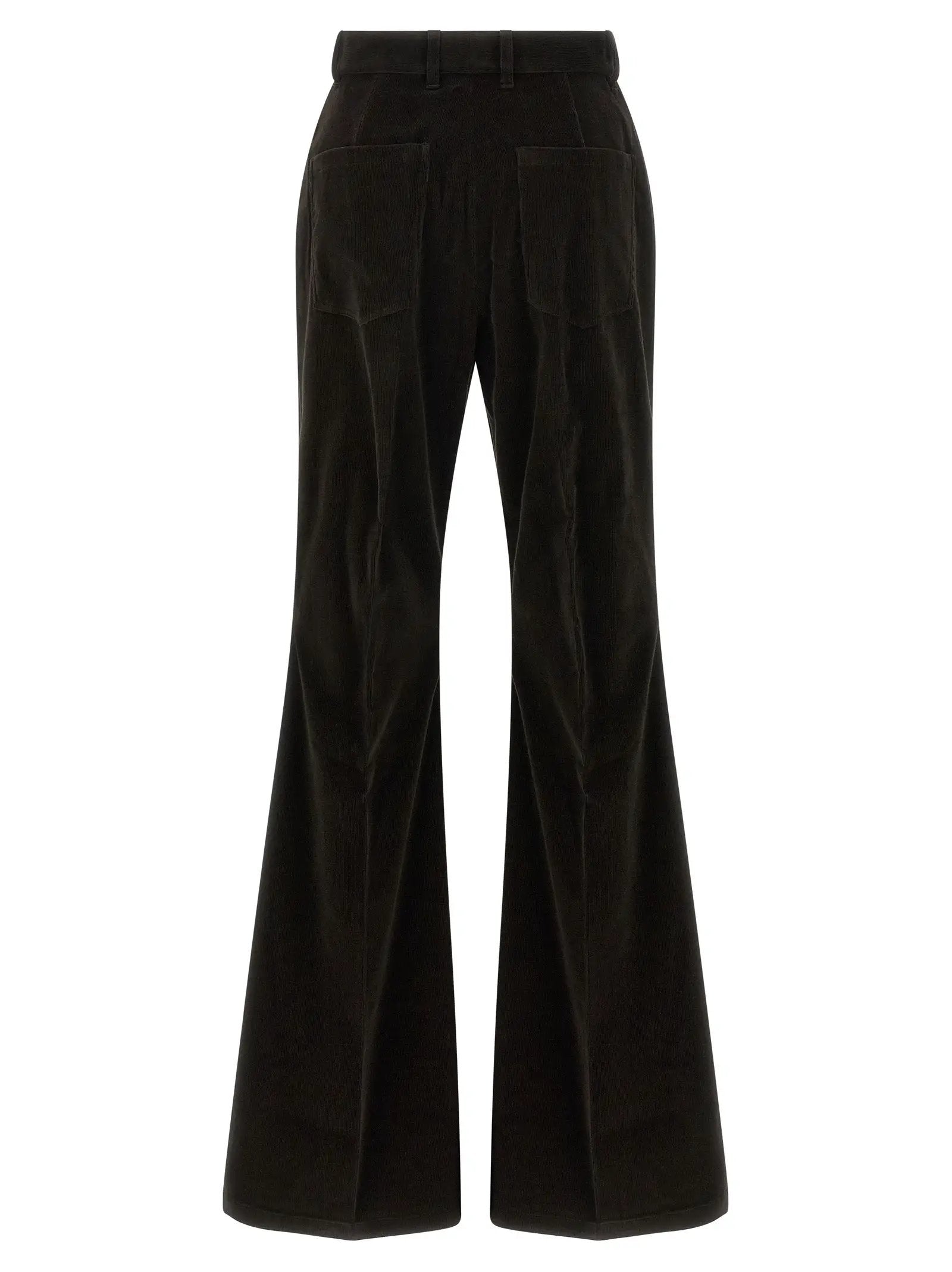 Ferragamo Brown Cotton Flared Pants