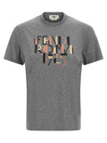 Fendi Gray Cotton T-Shirt