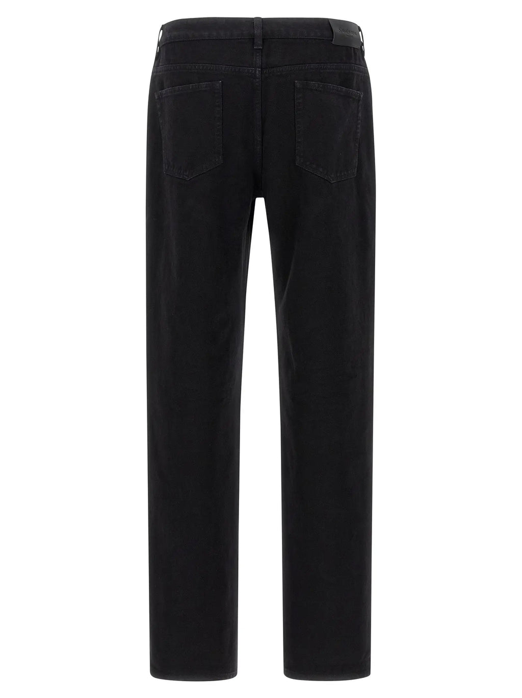 Saint Laurent Black Cotton Straight-Leg Jeans