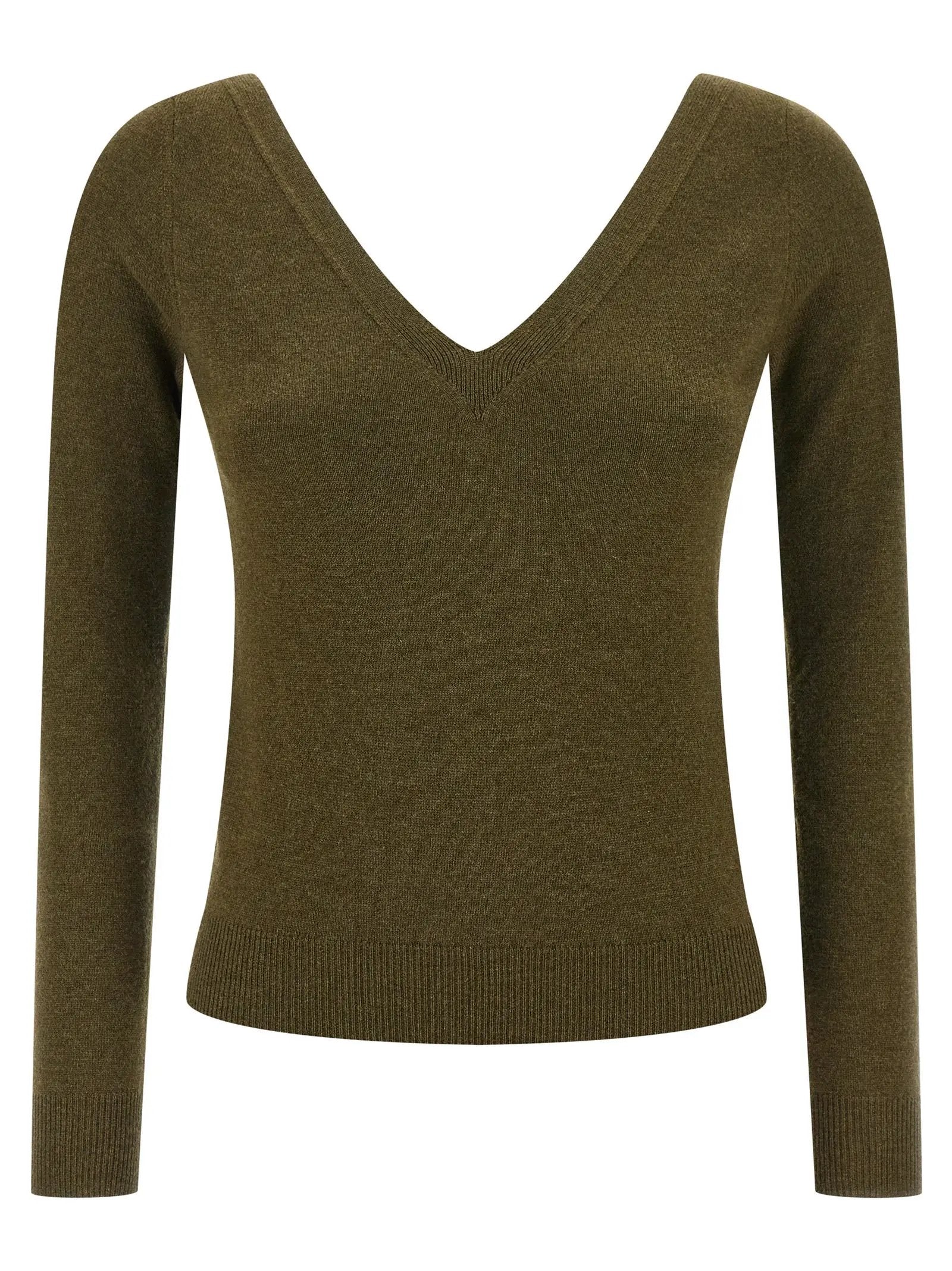 Saint Laurent Bicolor Cashmere Cardigan