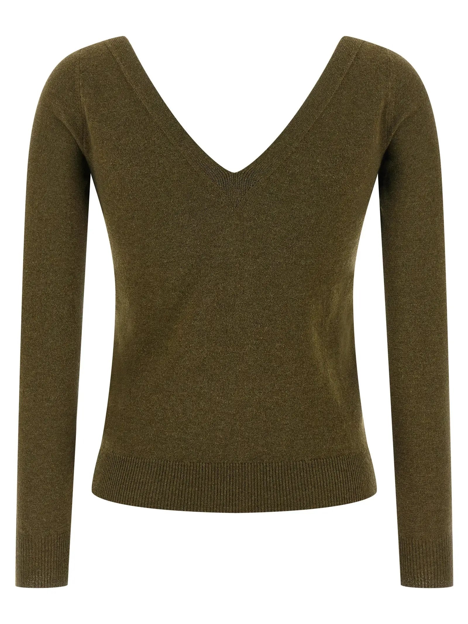 Saint Laurent Bicolor Cashmere Cardigan