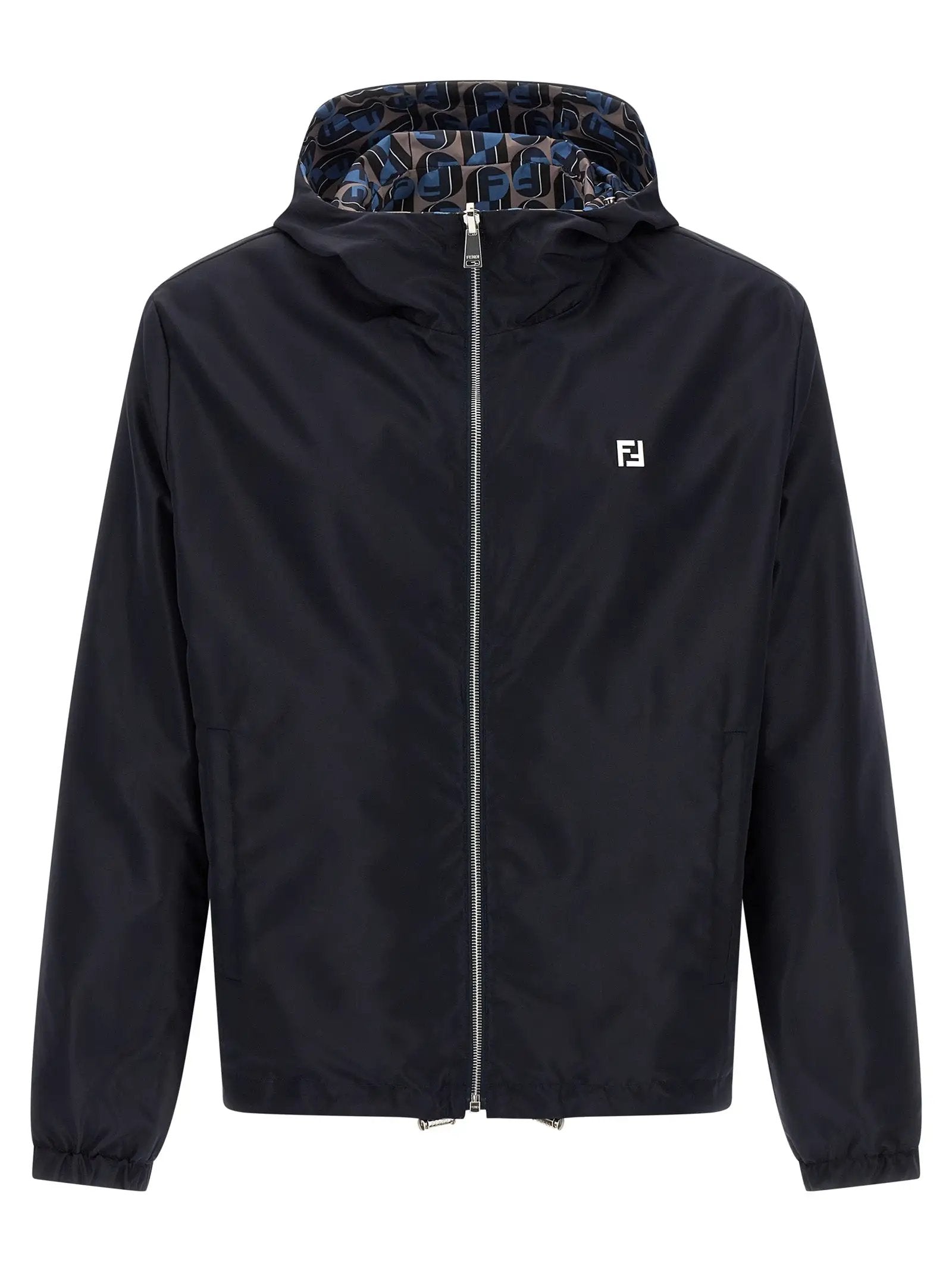 Fendi Blue Polyester Shell Jacket