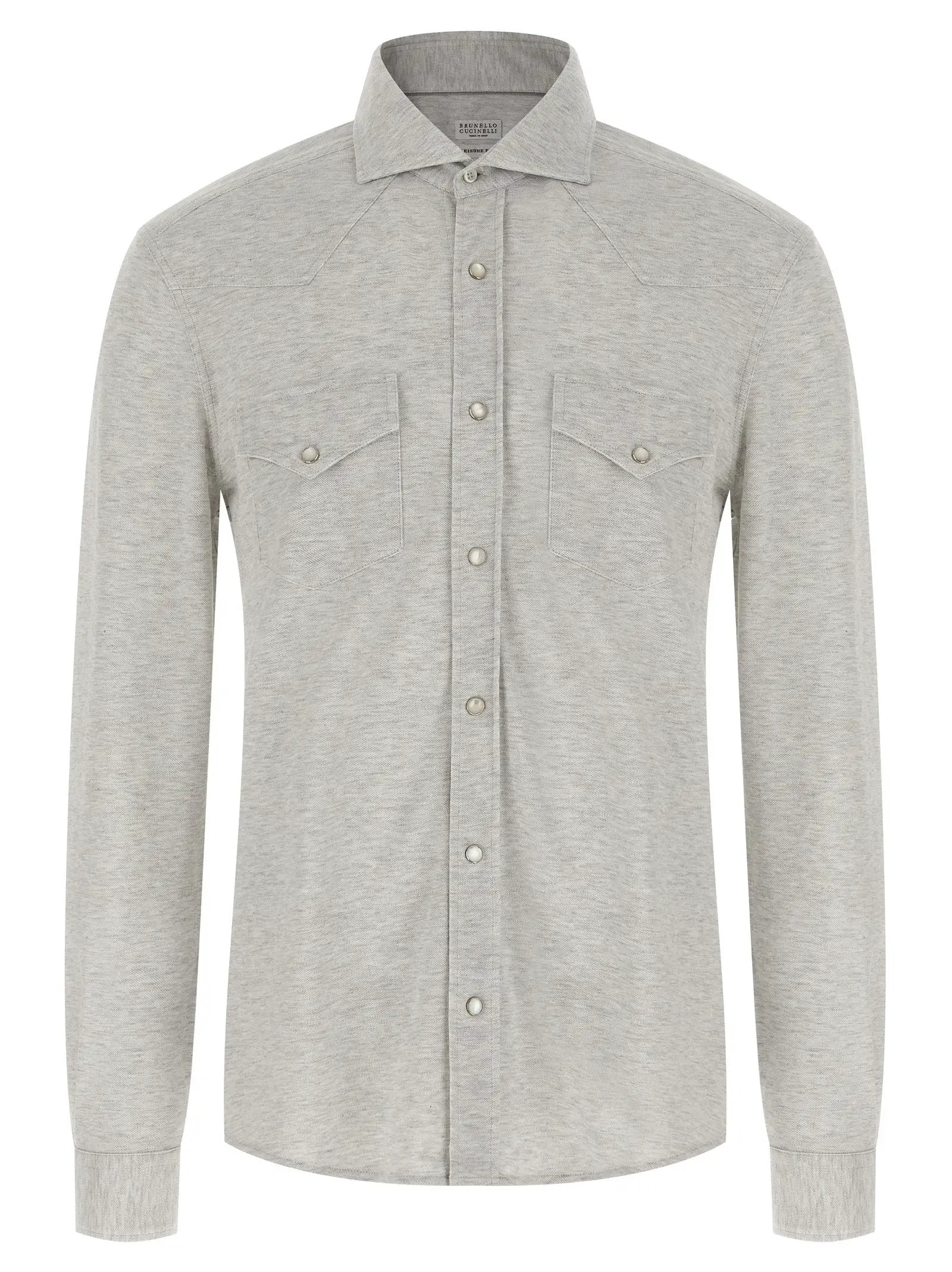 Brunello Cucinelli Gray Cotton Blouse