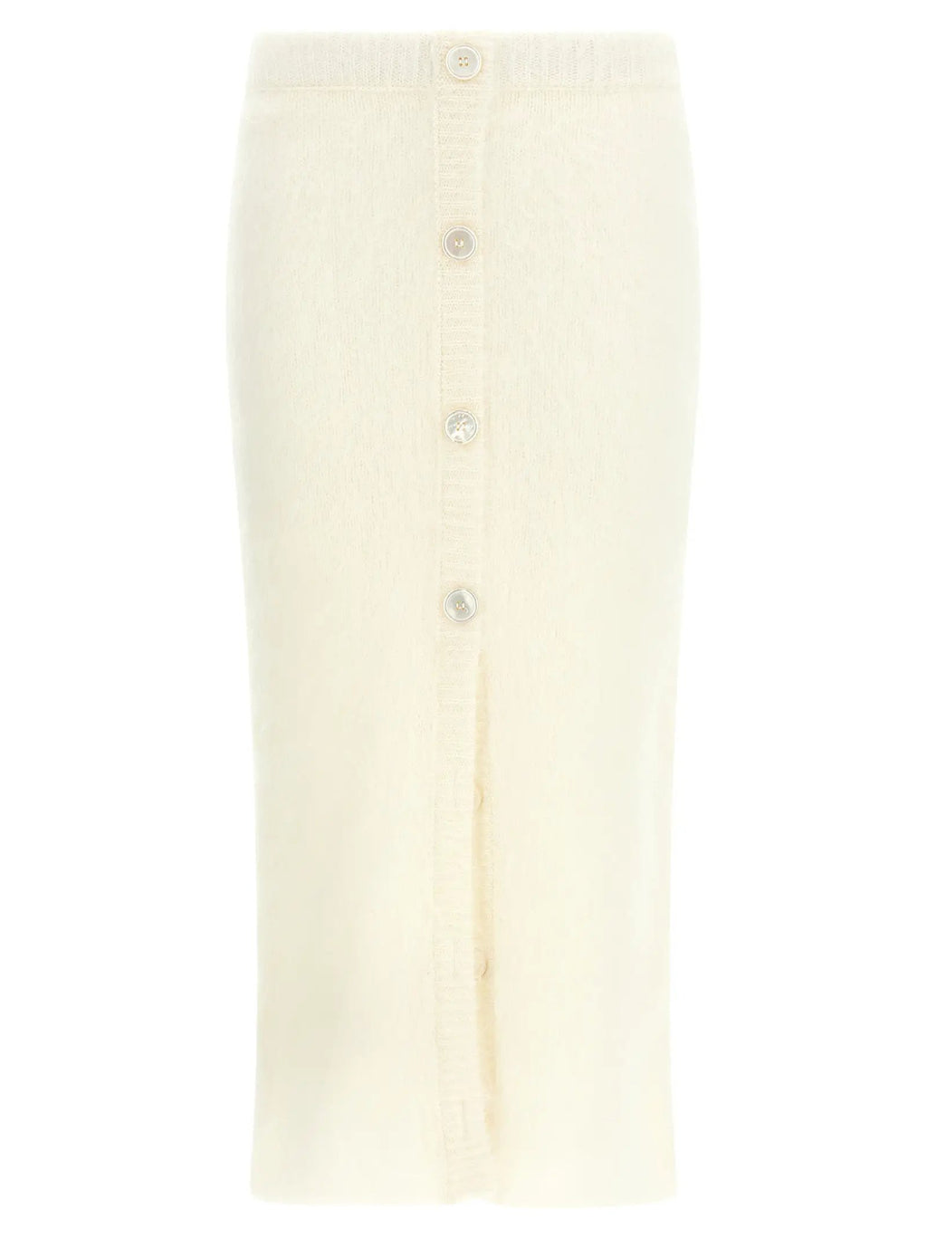 Alessandra Rich White Other Fibres Midi Skirt