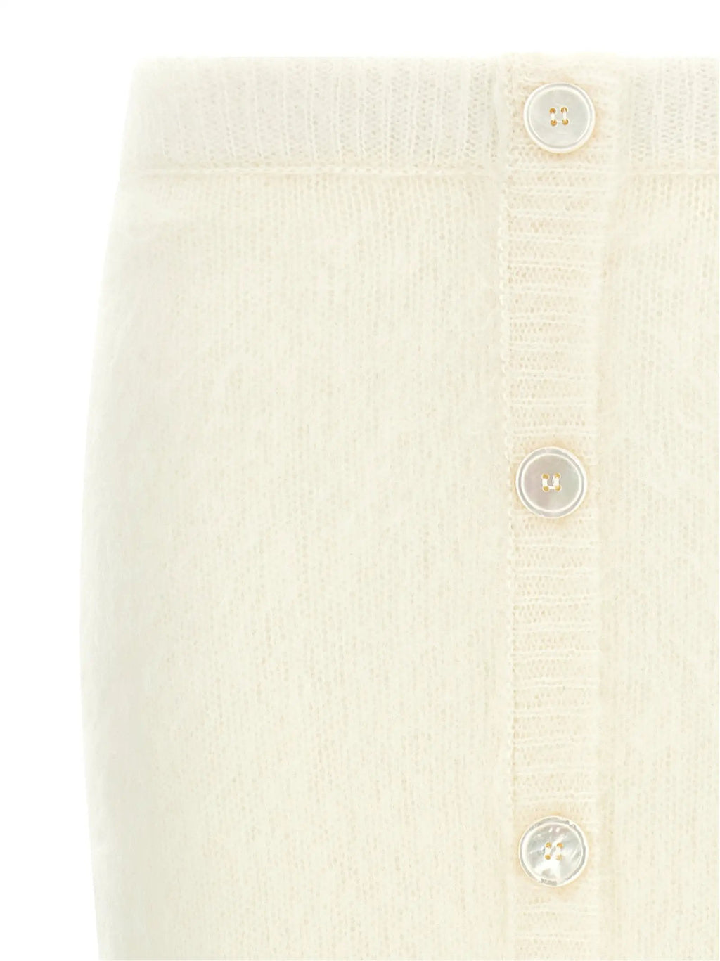 Alessandra Rich White Other Fibres Midi Skirt