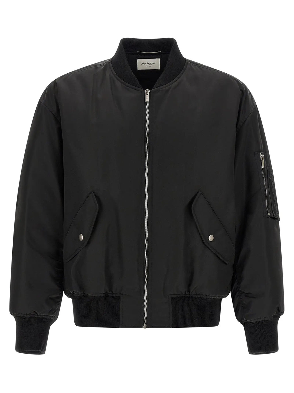 Saint Laurent Black Polyamide Bomber