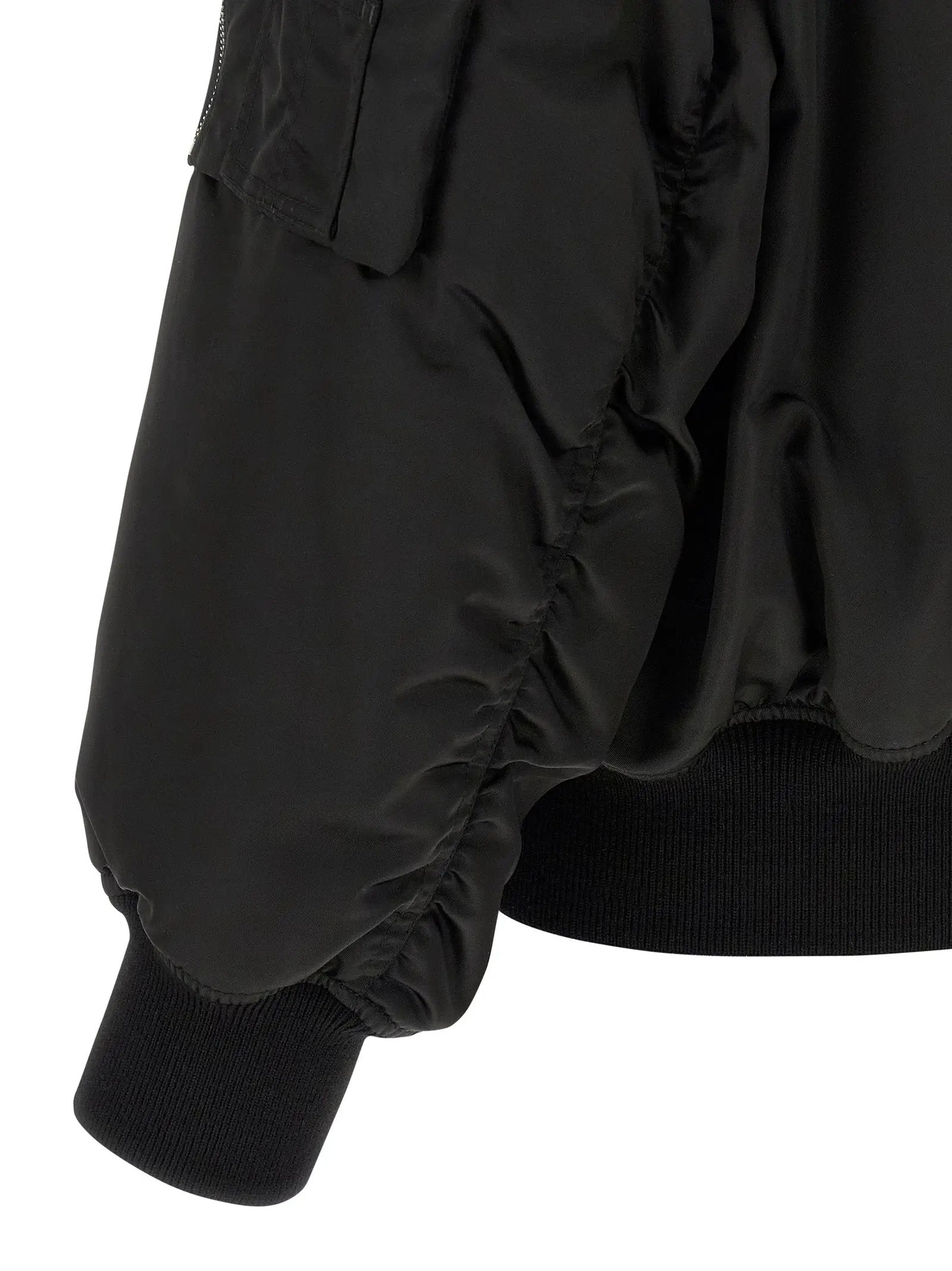 Saint Laurent Black Polyamide Bomber