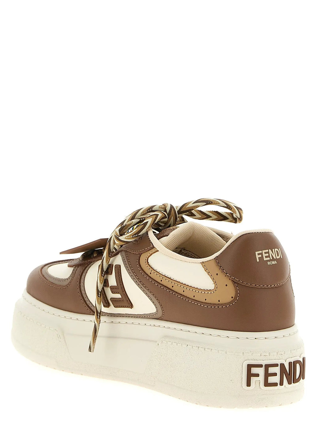 Fendi Multicolor Calfskin Platform Sneakers