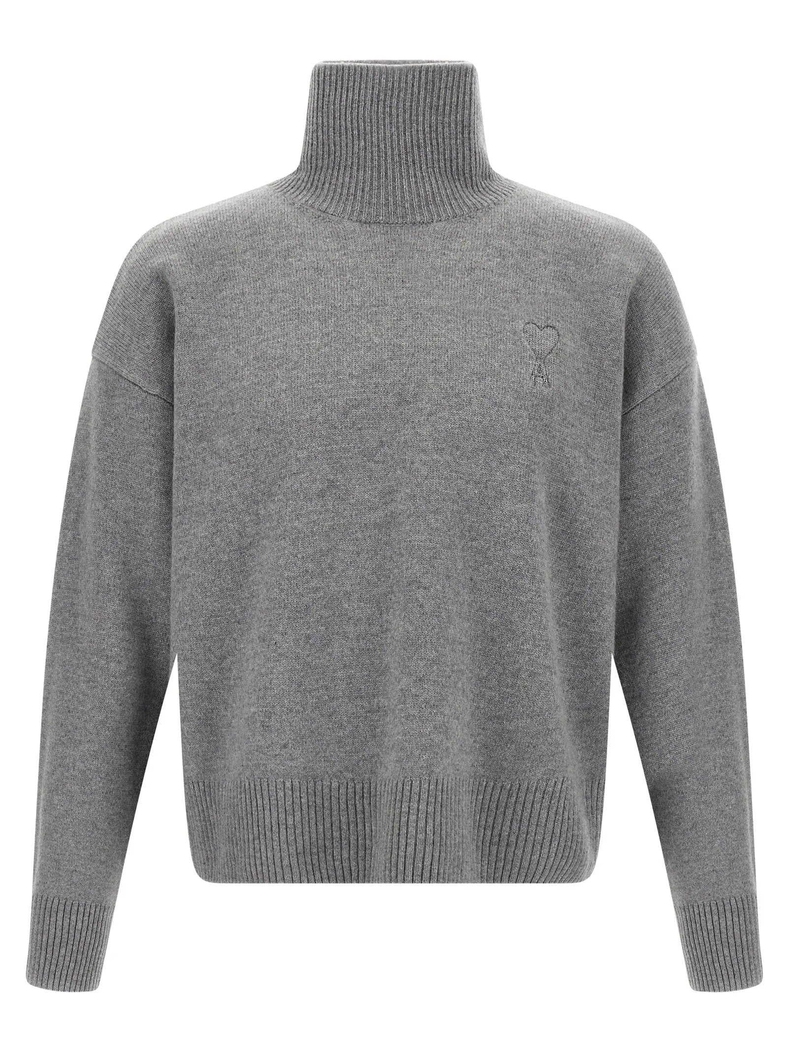 Ami Paris Gray Wool Cardigan