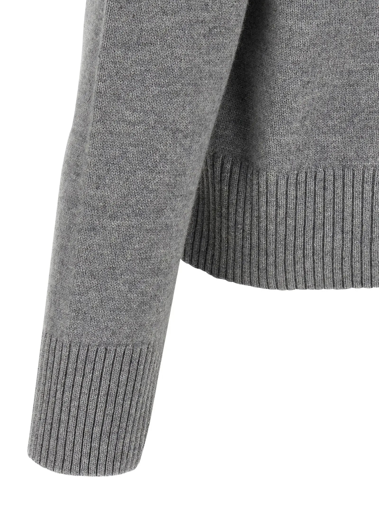 Ami Paris Gray Wool Cardigan