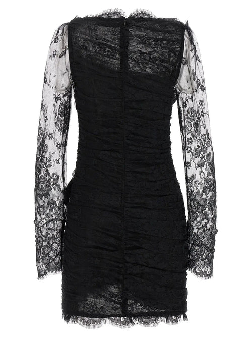 Robe courte en coton biologique noir Alessandra Rich