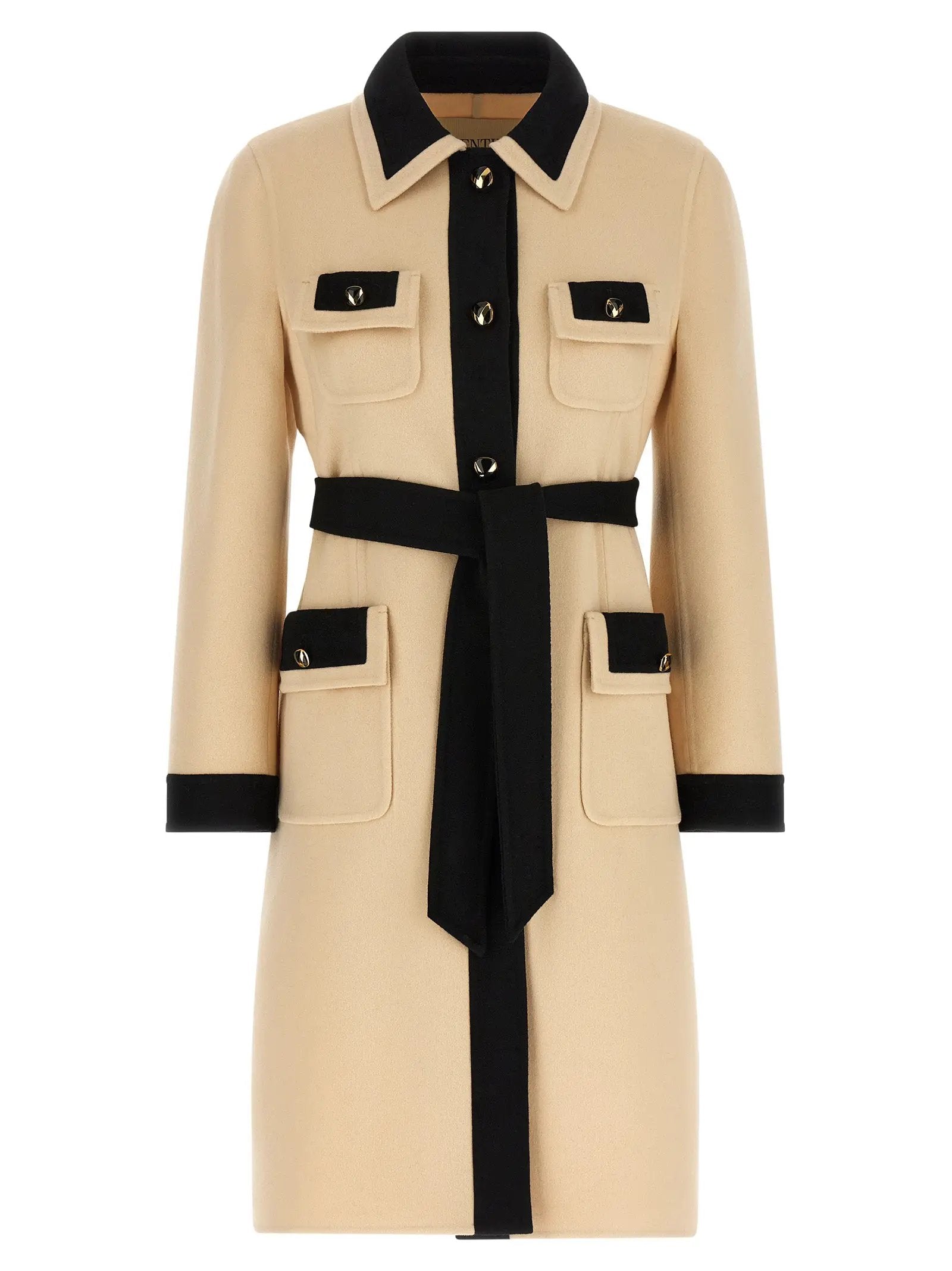 Valentino Garavani Beige Virgin Wool Coat