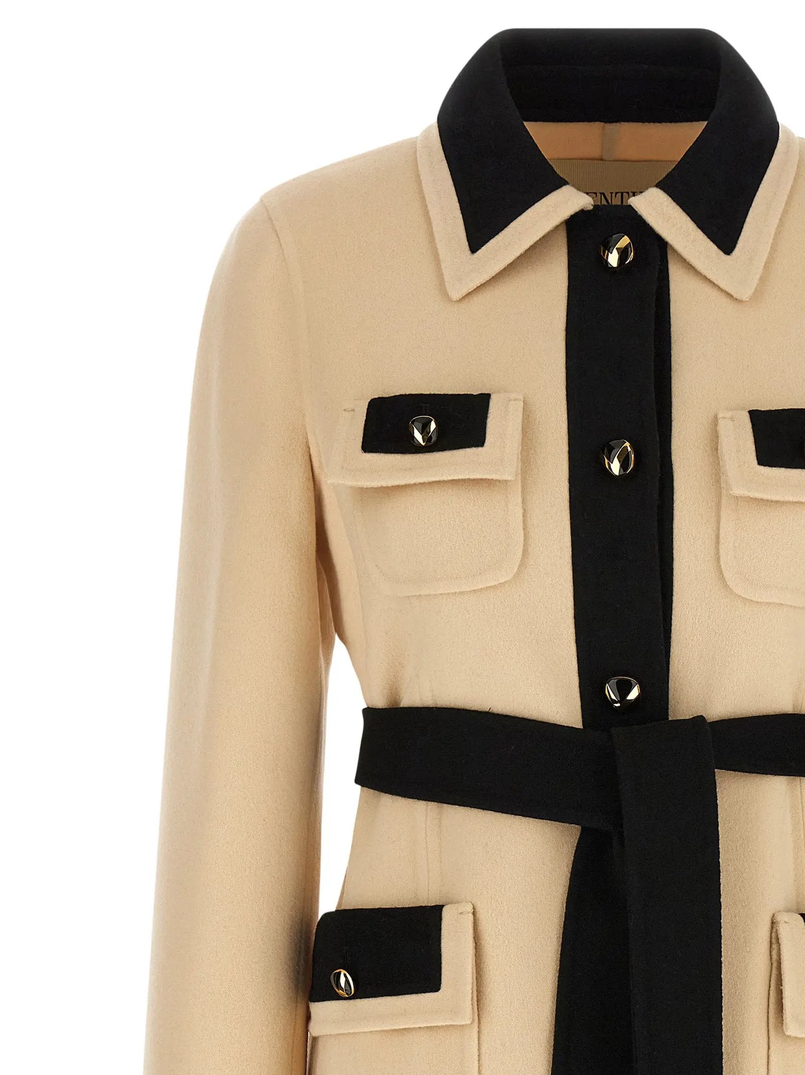 Valentino Garavani Beige Virgin Wool Coat