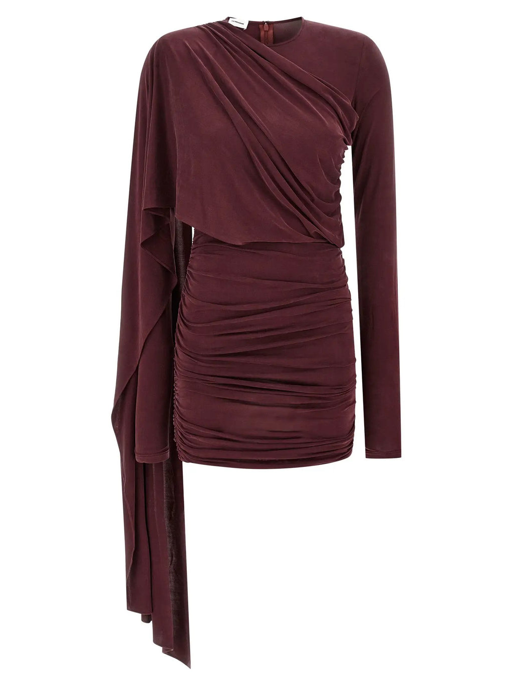 The Andamane Bordeaux Copper Short Dress