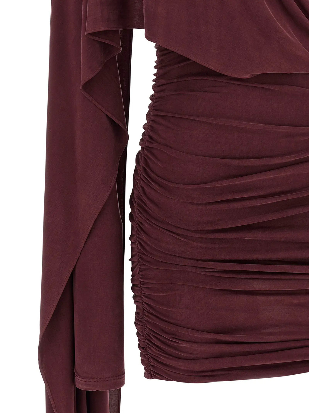 The Andamane Bordeaux Copper Short Dress