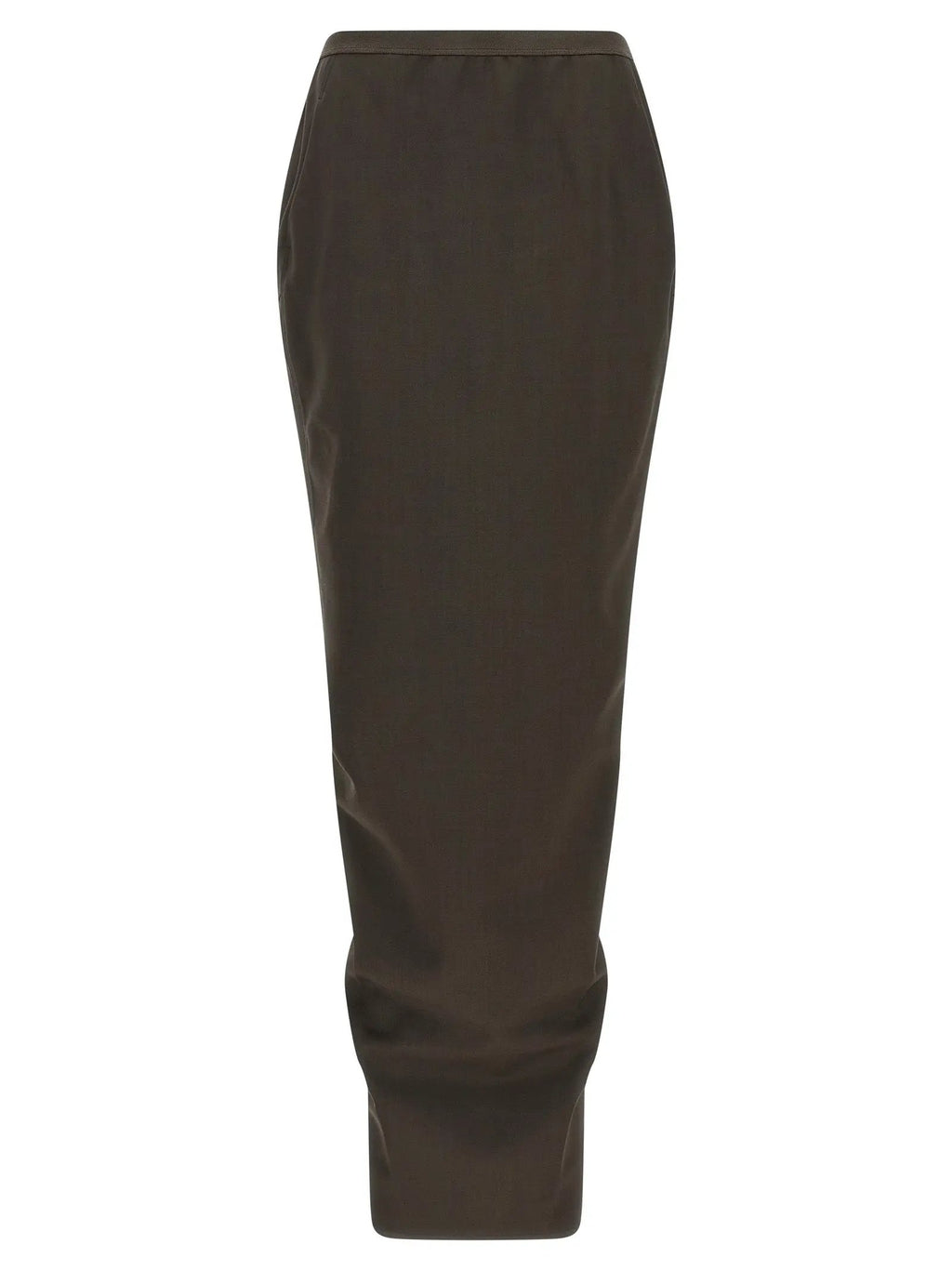 Rick Owens Gray Wool Mini Skirt