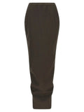 Rick Owens Gray Wool Mini Skirt