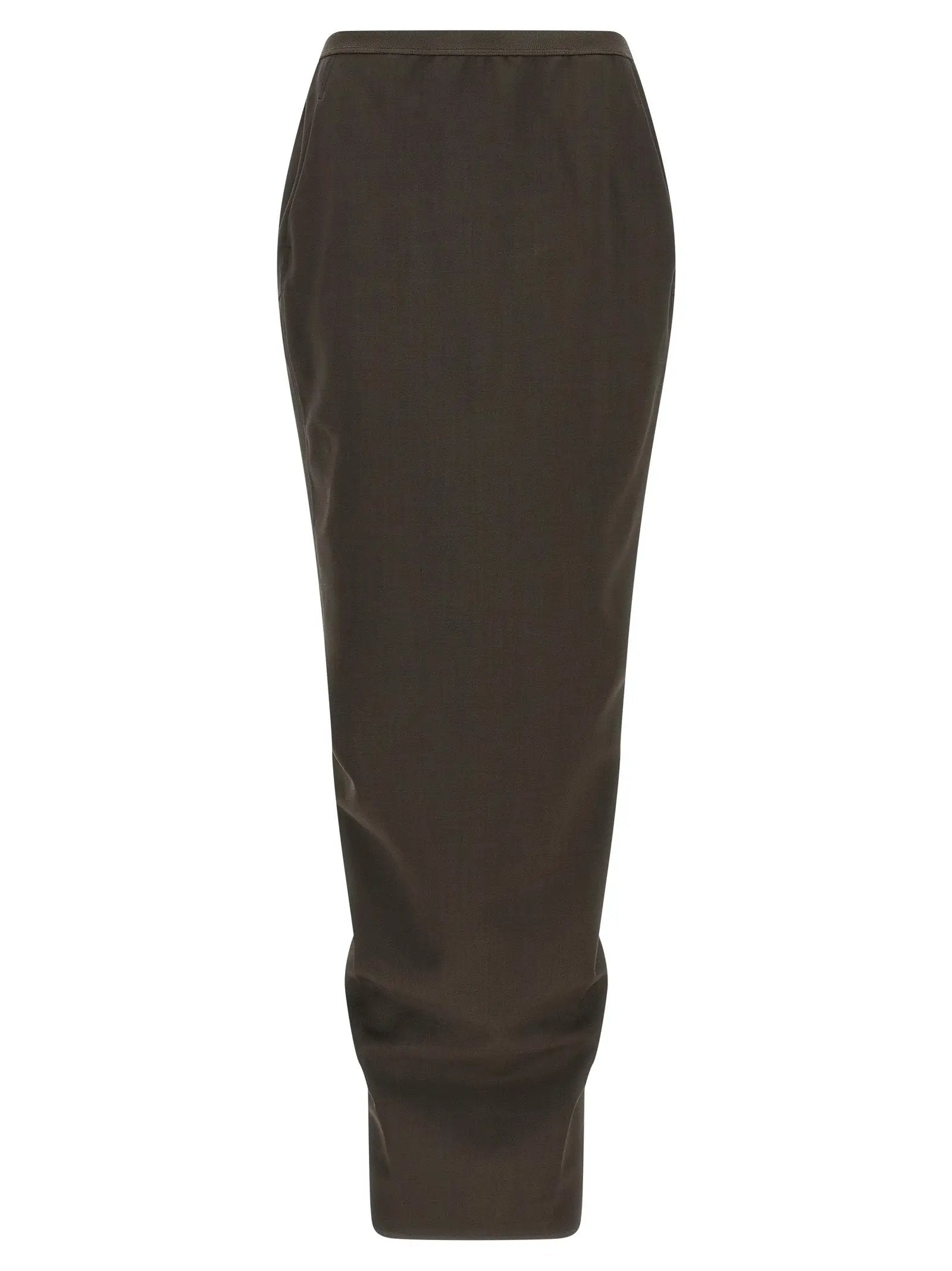 Rick Owens Gray Wool Mini Skirt