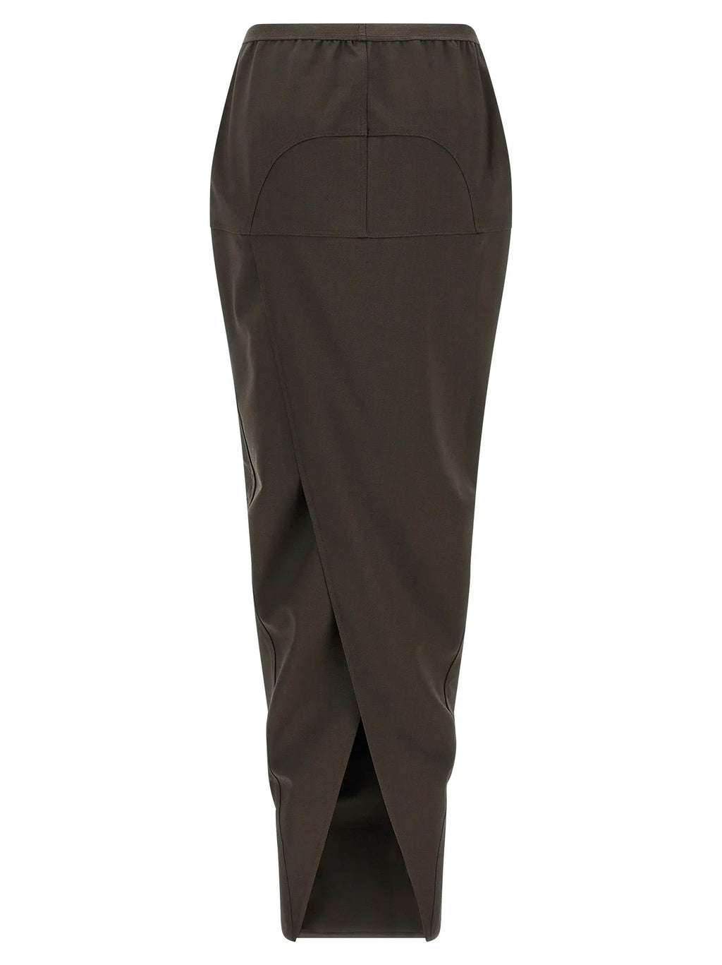 Rick Owens Gray Wool Mini Skirt
