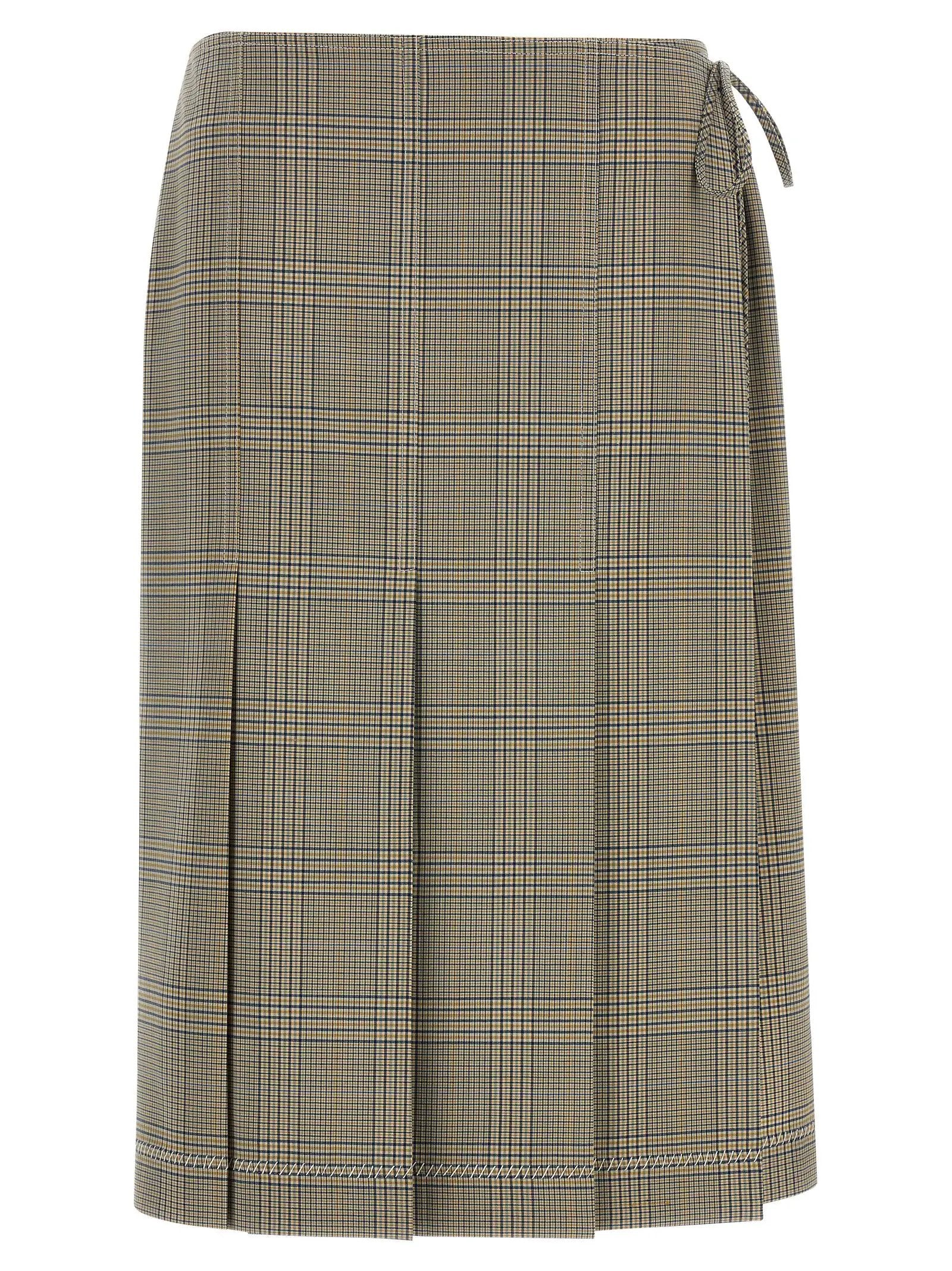 Marni Gray Polyester Midi Skirt