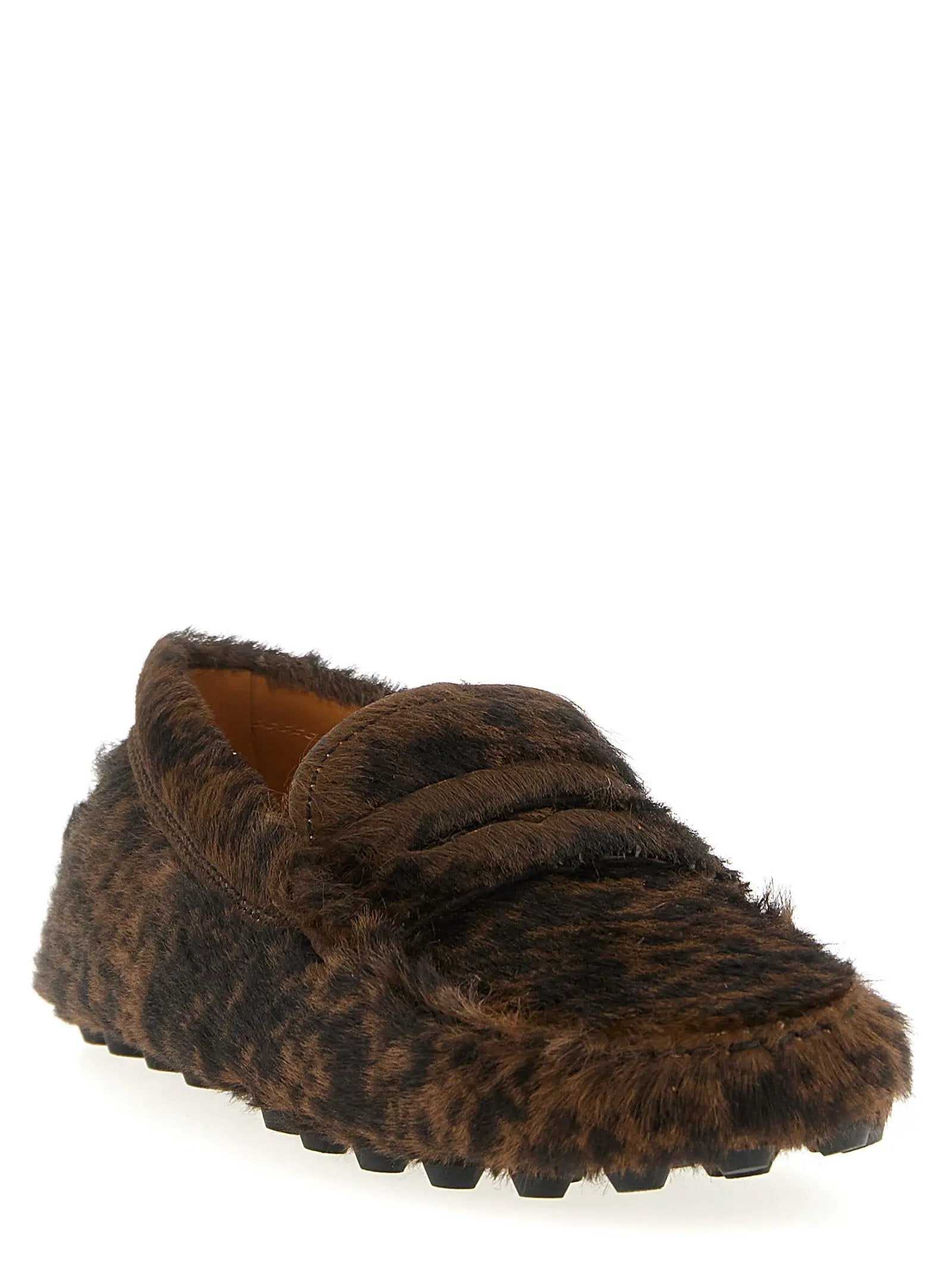 Tod's Brown Calfskin Slip-On Loafers