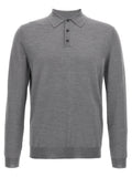 ZANONE Gray Cashmere Polo Shirt