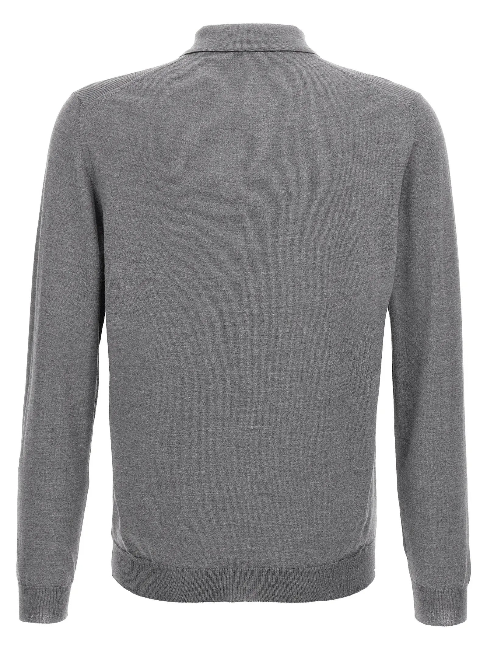 ZANONE Gray Cashmere Polo Shirt