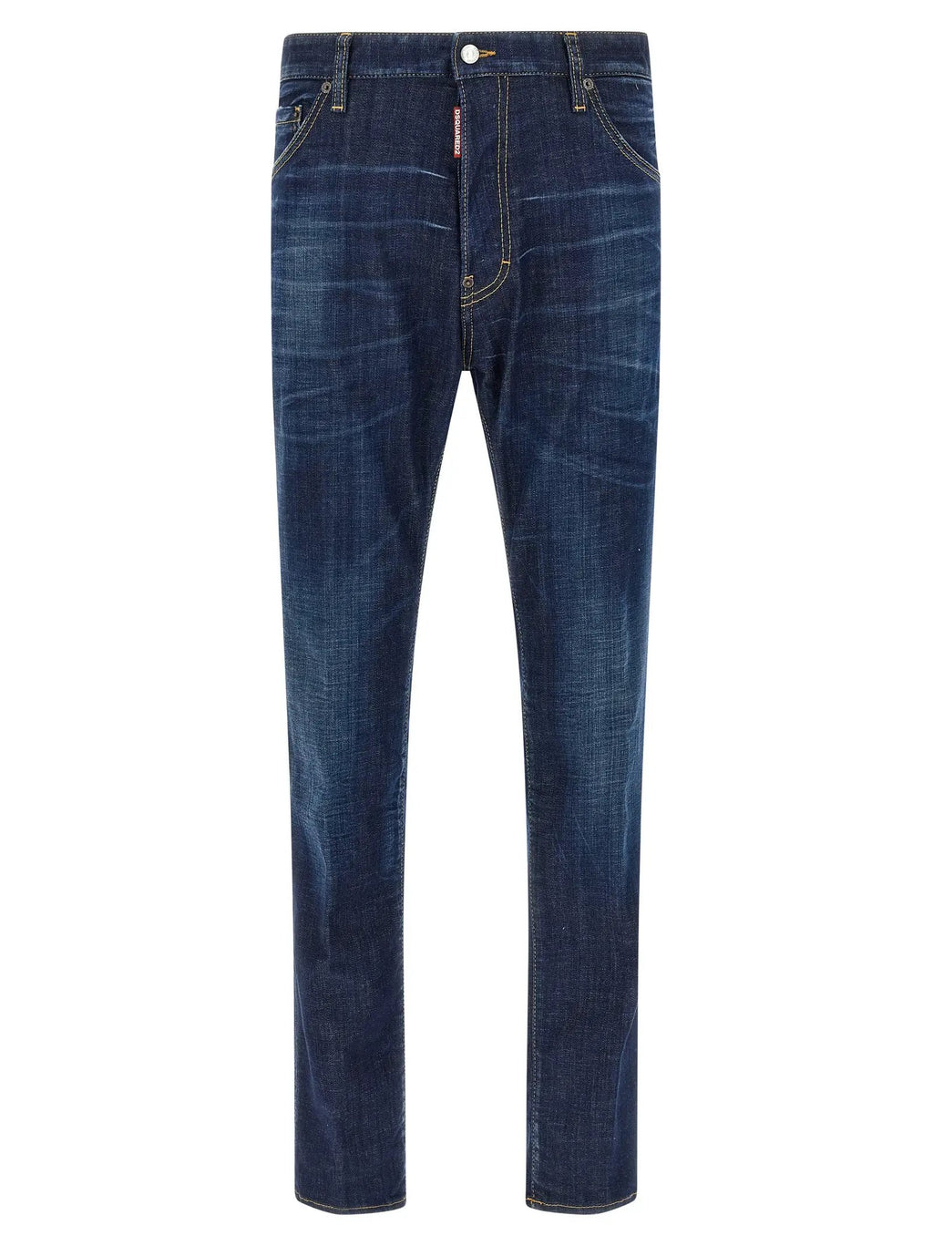 Dsquared² Blue Cotton Straight-Leg Jeans
