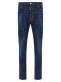 Dsquared² Blue Cotton Straight-Leg Jeans