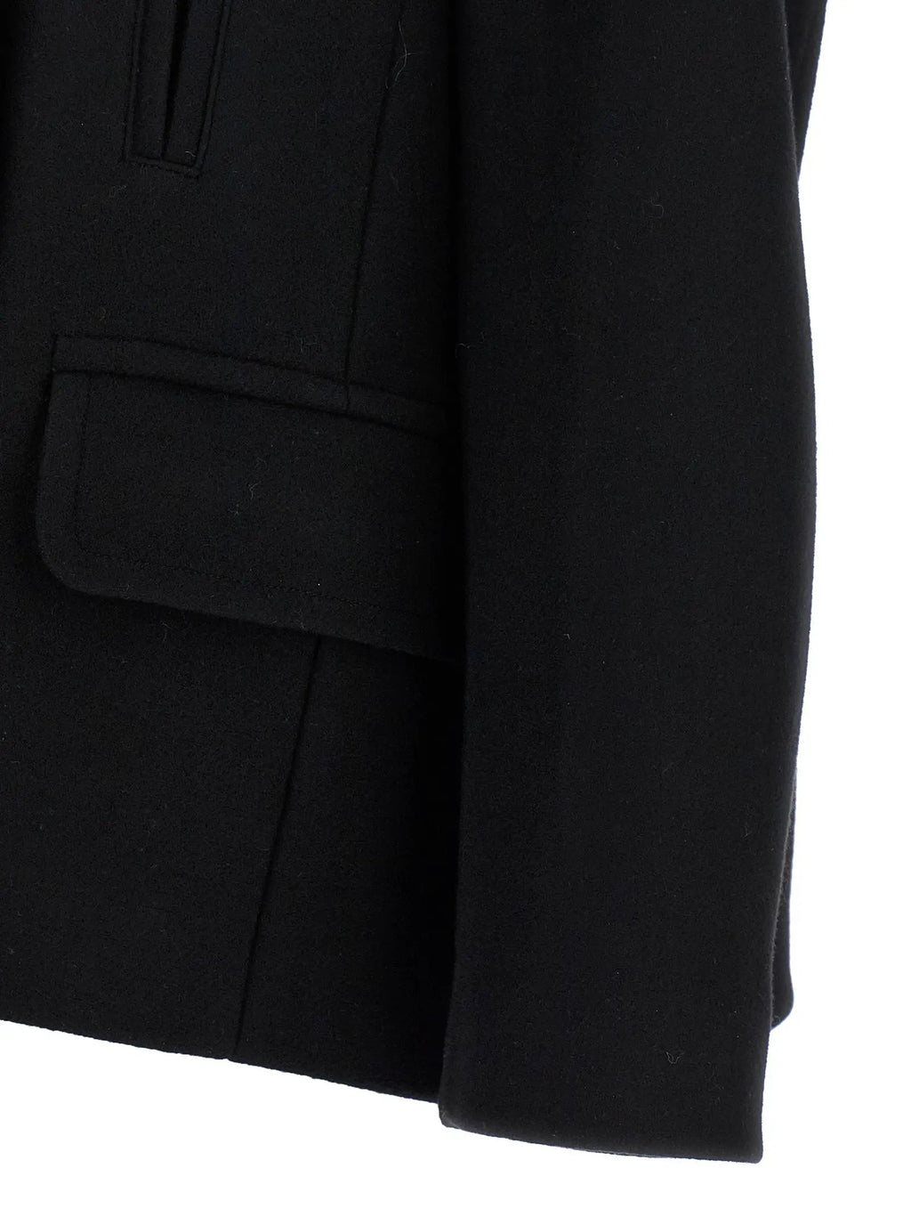 Dries Van Noten Black Wool Coat