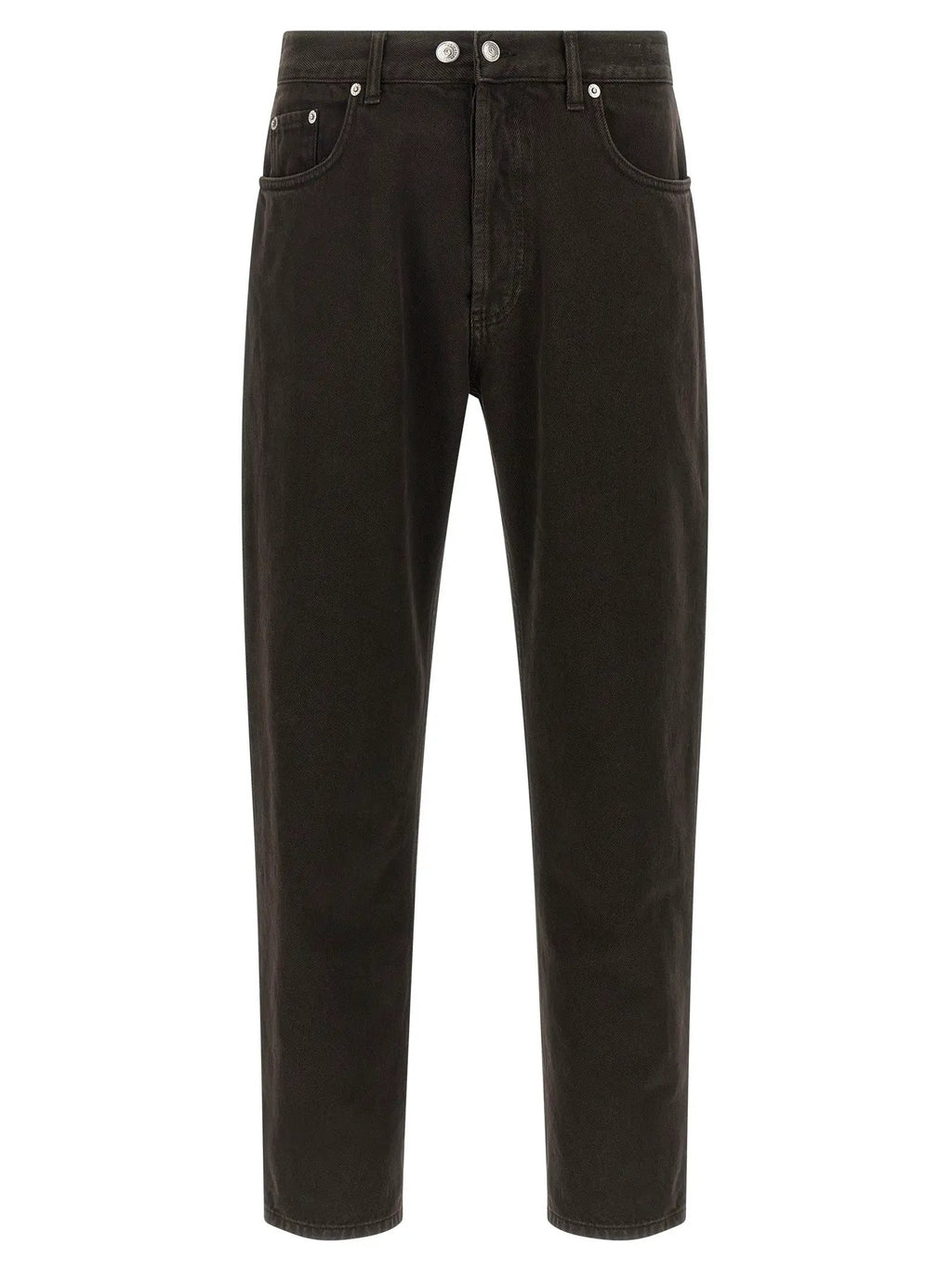 Department 5 Black Cotton Tapered Jeans