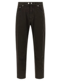 Department 5 Black Cotton Tapered Jeans