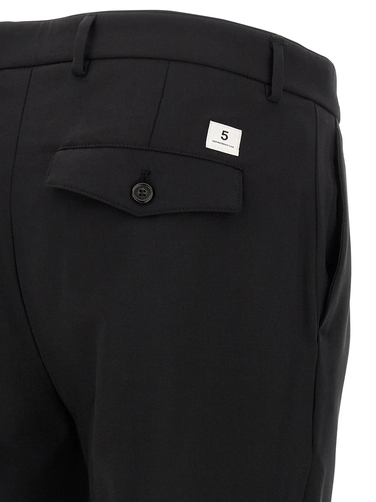 Department 5 Black Virgin Wool Cropped Pants