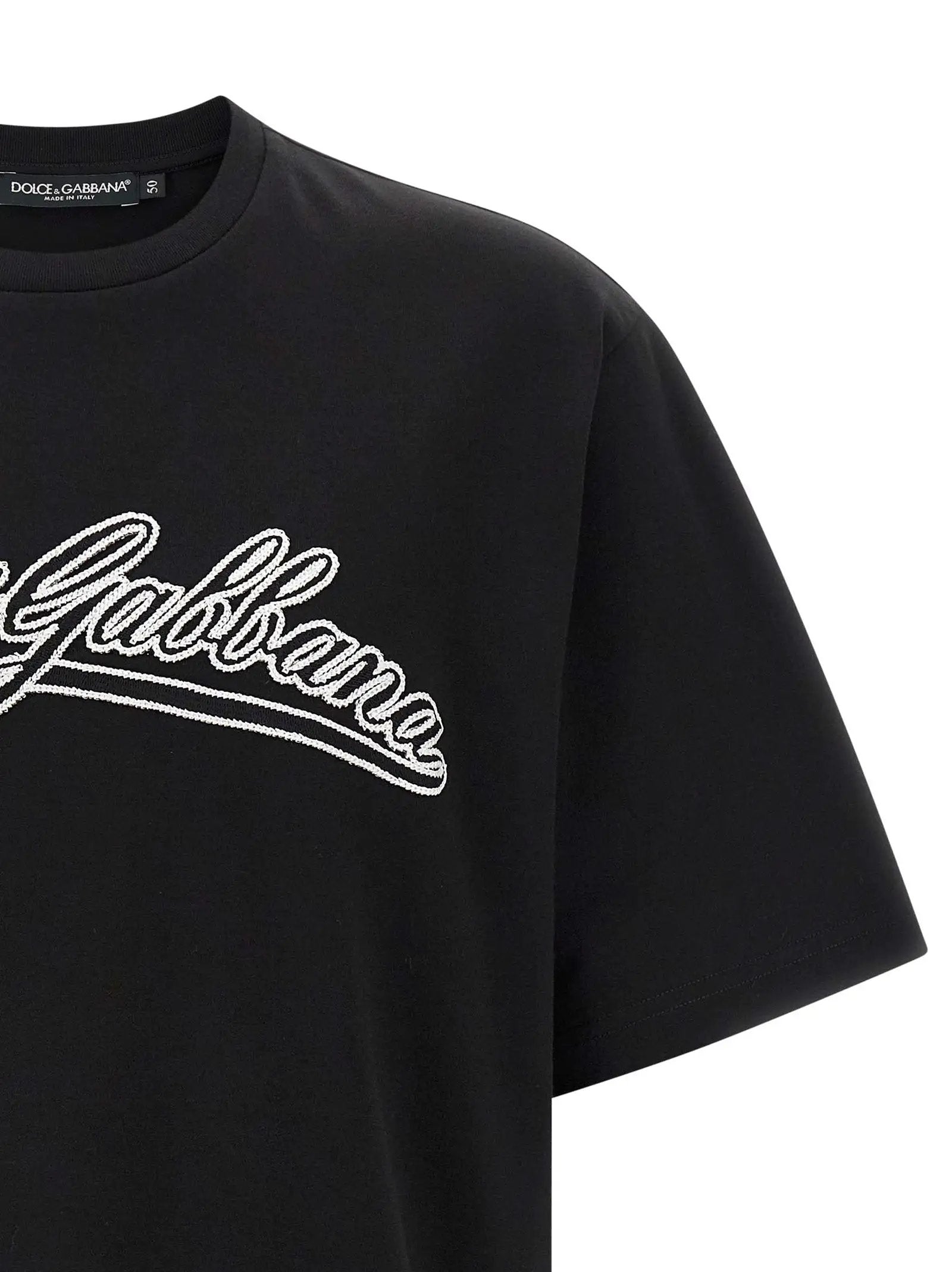 T-shirt bicolore en coton Dolce & Gabbana
