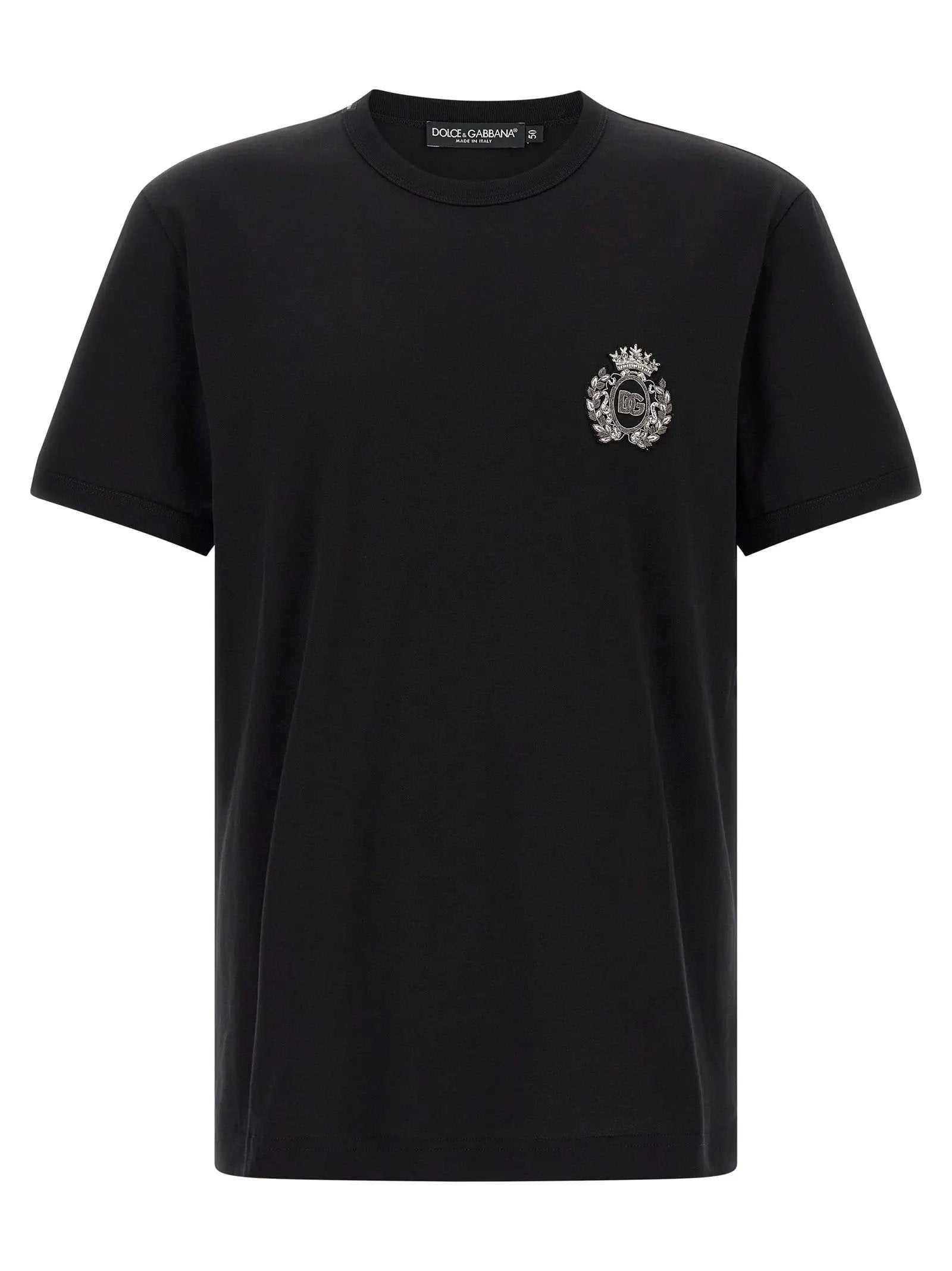 T-shirt en coton noir Dolce &amp; Gabbana
