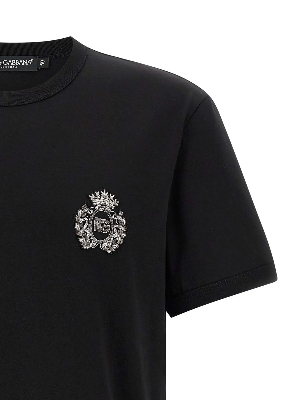 T-shirt en coton noir Dolce &amp; Gabbana