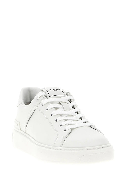 Baskets basses Balmain en cuir de veau blanc